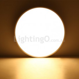 Modern Contemporary Ultra-thin Round Wood Flush Mount Ceiling Light