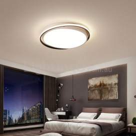 Modern Contemporary Round Stainless Steel Flush Mount Ceiling Light