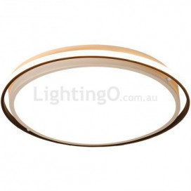 Modern Contemporary Round Stainless Steel Flush Mount Ceiling Light