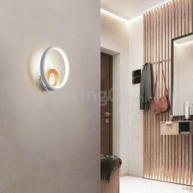 Modern Contemporary Round Wood Wall Sconces