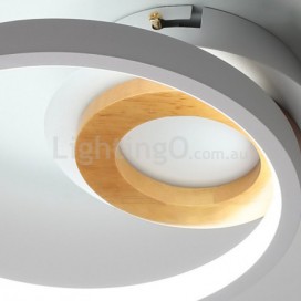 Modern Contemporary Round Wood Wall Sconces