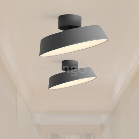 Modern Contemporary Round Stainless Steel Flush Mount Ceiling Light