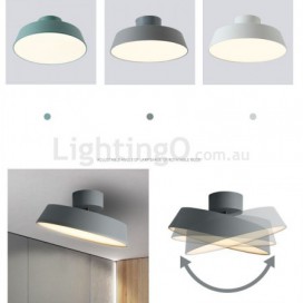 Modern Contemporary Round Stainless Steel Flush Mount Ceiling Light