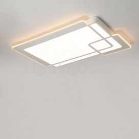 Modern Contemporary Rectangle Aluminum Alloy Acrylic Flush Mount Ceiling Light