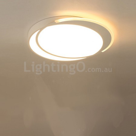 Modern Contemporary Stainless Steel Flush Mount Ceiling Light