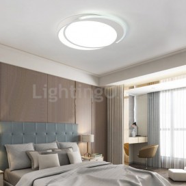 Modern Contemporary Stainless Steel Flush Mount Ceiling Light