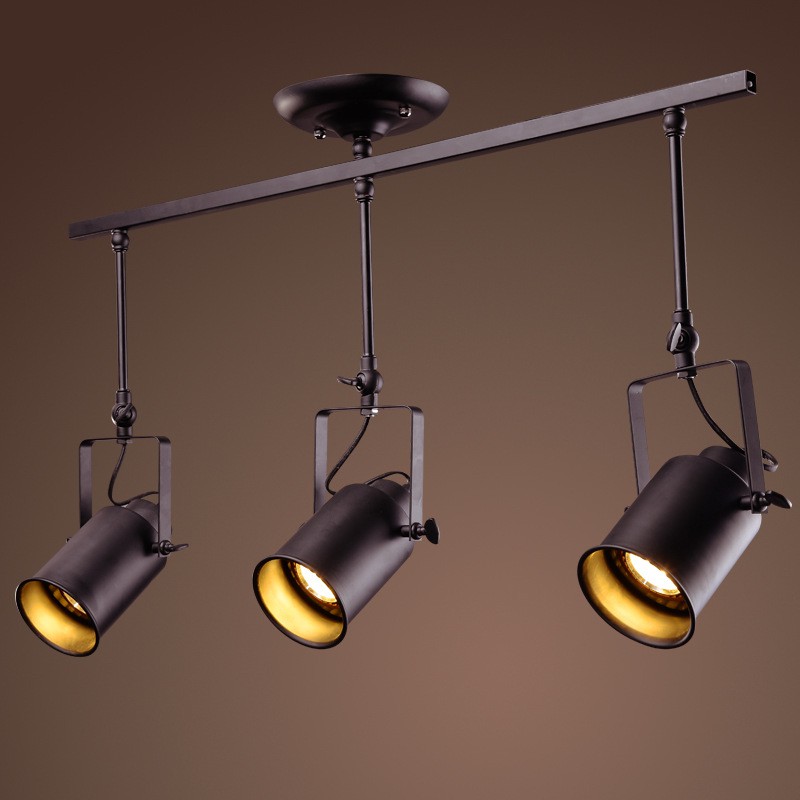 Vintage style track shop lighting