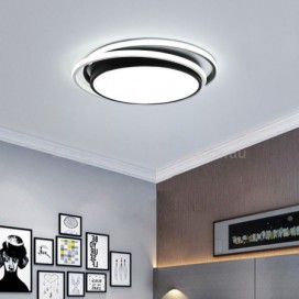 Modern Contemporary Stainless Steel Flush Mount Ceiling Light