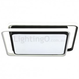 Modern Contemporary Square Stainless Steel Flush Mount Ceiling Light