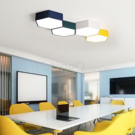 Modern Contemporary Multi Colours DIY Stainless Steel Flush Mount Ceiling Light