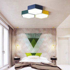 Modern Contemporary Multi Colours DIY Stainless Steel Flush Mount Ceiling Light