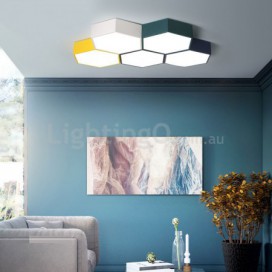 Modern Contemporary Multi Colours DIY Stainless Steel Flush Mount Ceiling Light