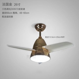 Modern Contemporary Children's Room Stainless Steel Ceiling Fans with Light