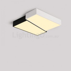 Modern Contemporary Square Stainless Steel Flush Mount Ceiling Light