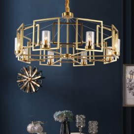 Fine Brass 8 Light Chandelier