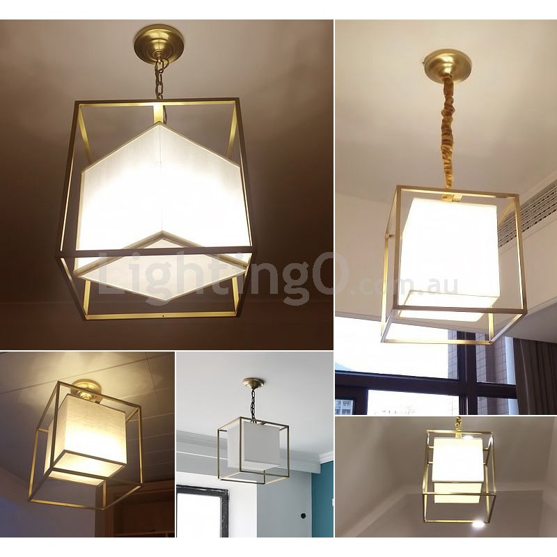 Cube pendant light shop fixture