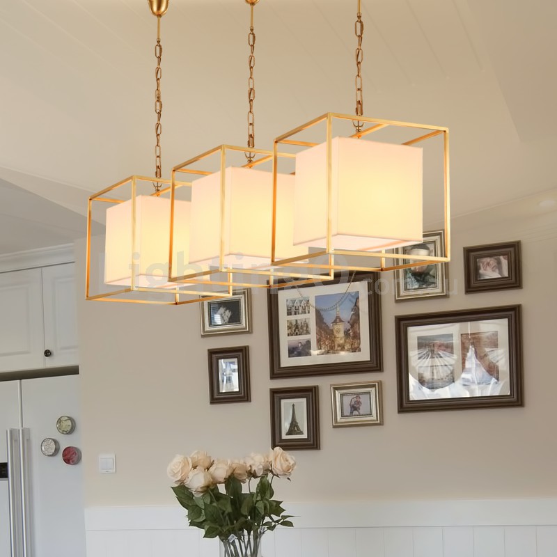 Cube pendant light shop fixture