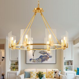 Fine Brass 8 Light Chandelier