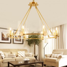 Fine Brass 8 Light Chandelier