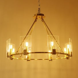 Fine Brass 8 Light Chandelier