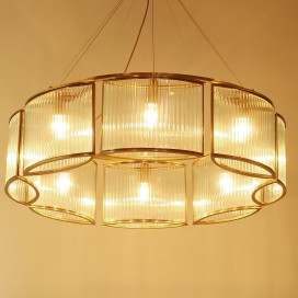 Fine Brass 8 Light Chandelier