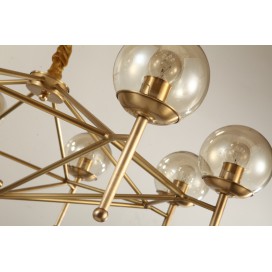 Fine Brass 8 Light Chandelier