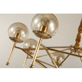 Fine Brass 8 Light Chandelier