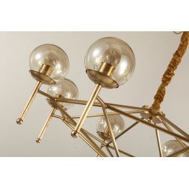 Fine Brass 8 Light Chandelier