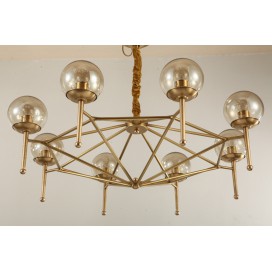 Fine Brass 8 Light Chandelier