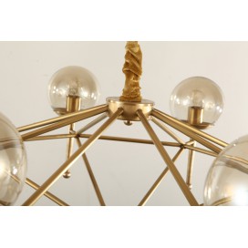 Fine Brass 8 Light Chandelier