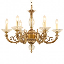 Candle Fine Brass Crystal Chandelier