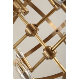 Globe Fine Brass Candle Chandelier