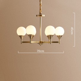 Fine Brass 6 Light Chandelier