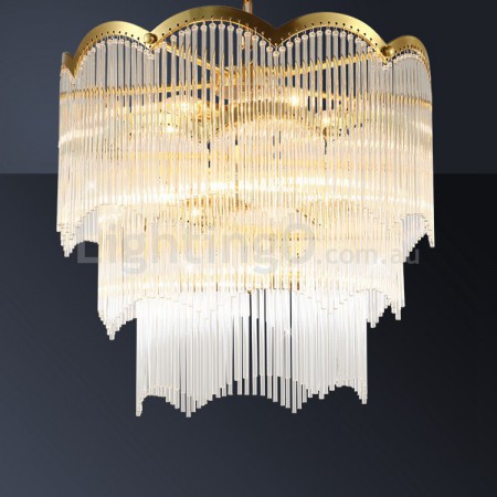 Fine Brass 12 (5+4+3) Light Three Tiers Chandelier