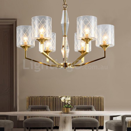 Fine Brass 6 Light Chandelier