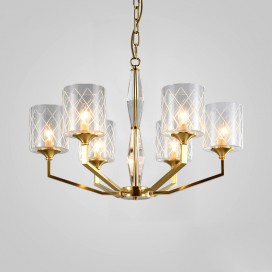 Fine Brass 6 Light Chandelier