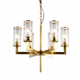 Fine Brass 6 Light Chandelier