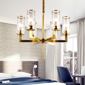 Fine Brass 6 Light Chandelier