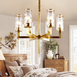 Fine Brass 6 Light Chandelier