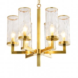 Fine Brass 6 Light Chandelier