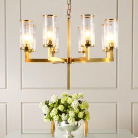 Fine Brass 8 Light Chandelier