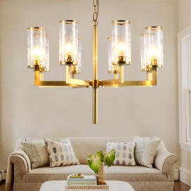 Fine Brass 8 Light Chandelier