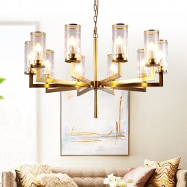 Fine Brass 10 Light Chandelier