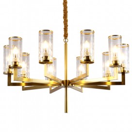 Fine Brass 10 Light Chandelier