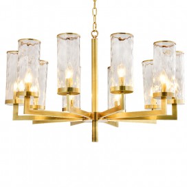 Fine Brass 10 Light Chandelier