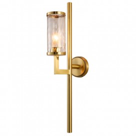 Fine Brass 1 Light Wall Sconce with Glass Shades