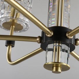 Fine Brass 6 Light Chandelier