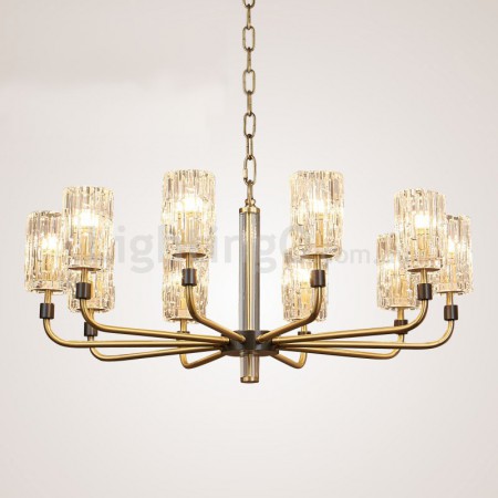 Fine Brass 10 Light Chandelier