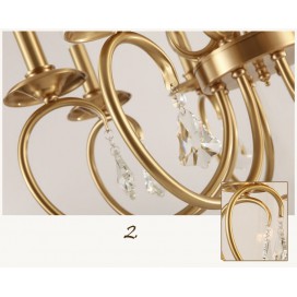 Fine Brass 8 Light Crystal Chandelier