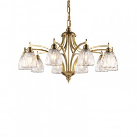 Fine Brass 10 Light Chandelier